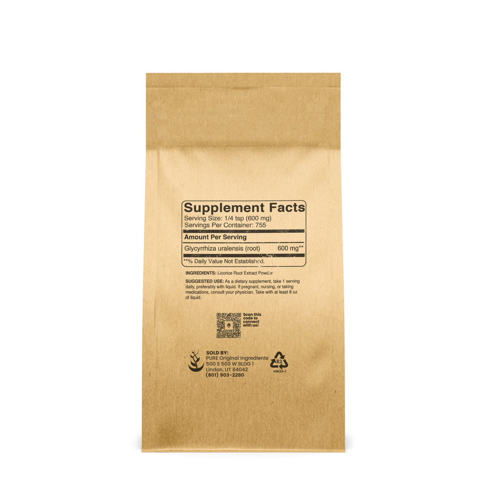 Bottle of licorice extract powder (1lb) - Pure Original Ingredients