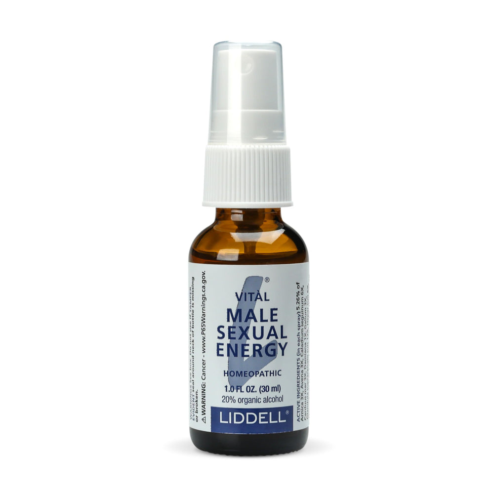 Liddell Vital Male Energy spray bottle back label