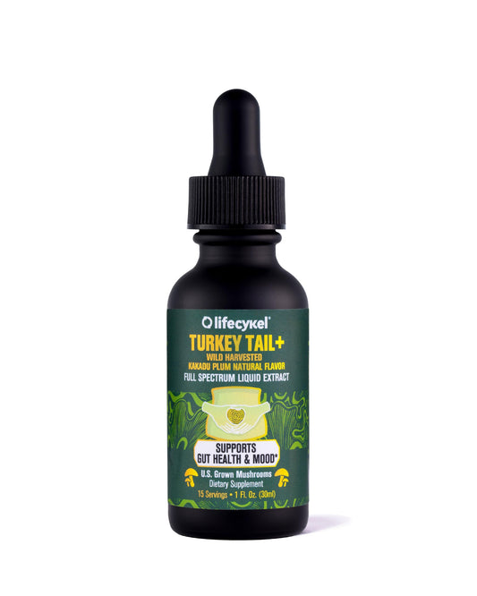 Life Cykel Turkey Tail Liquid Extract with Kakadu Plum - 1 Fl Oz bottle