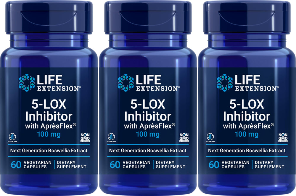 Life Extension 5-LOX Inhibitor with ApresFlex 100 mg – 60 Vcaps (Pack of 3) product image