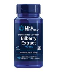 Life Extension European Bilberry Extract MirtoSelect 100 mg bottle label