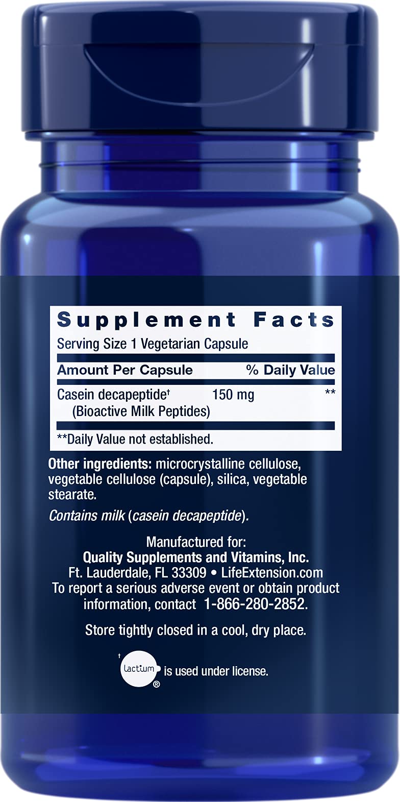 Bioactive Milk Peptides bottle - 30 vegetarian capsules - pack of 3 - image 2