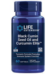 Bottle of Life Extension Black Cumin Seed Oil and Curcumin Elite