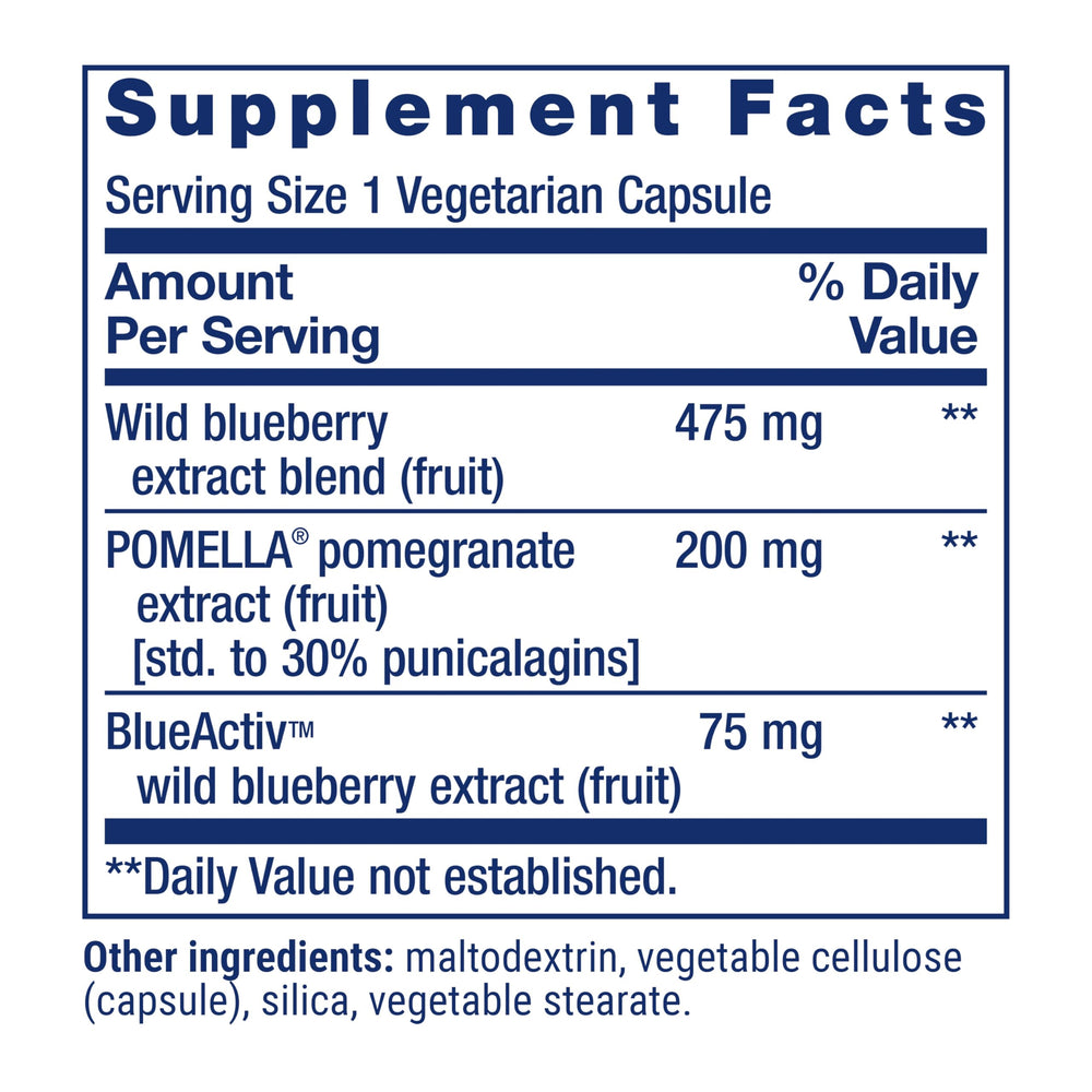 Pomegranate extract illustration emphasizing antioxidants