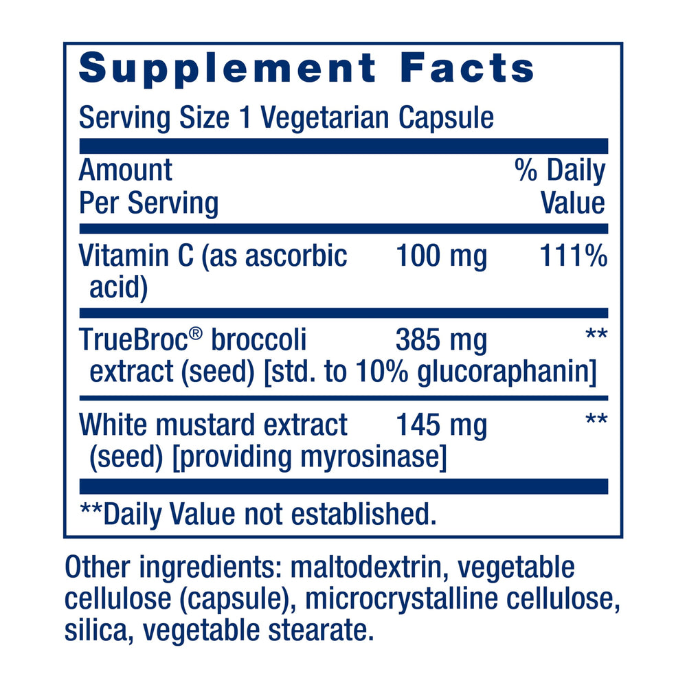 Package front of Life Extension Broccoli supplement