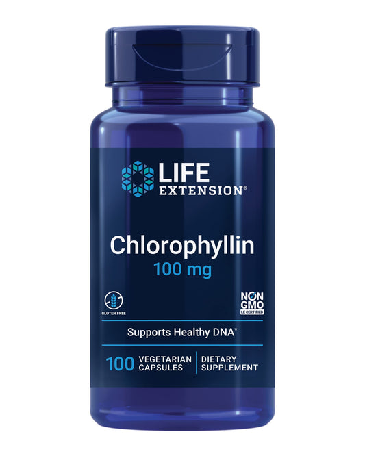 Life Extension Chlorophyllin bottle label