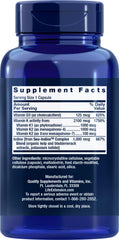 Close-up of Life Extension D and K with Sea-Iodine 60 capsules packaging (2-pack)