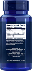 Bottle and packaging of Life Extension Folate 8500 mcg DFE – Pack of 4