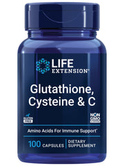 Front of Life Extension Glutathione, Cysteine & C Vitamin C bottle