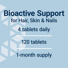 Illustration of biotin and silicon supporting keratin health