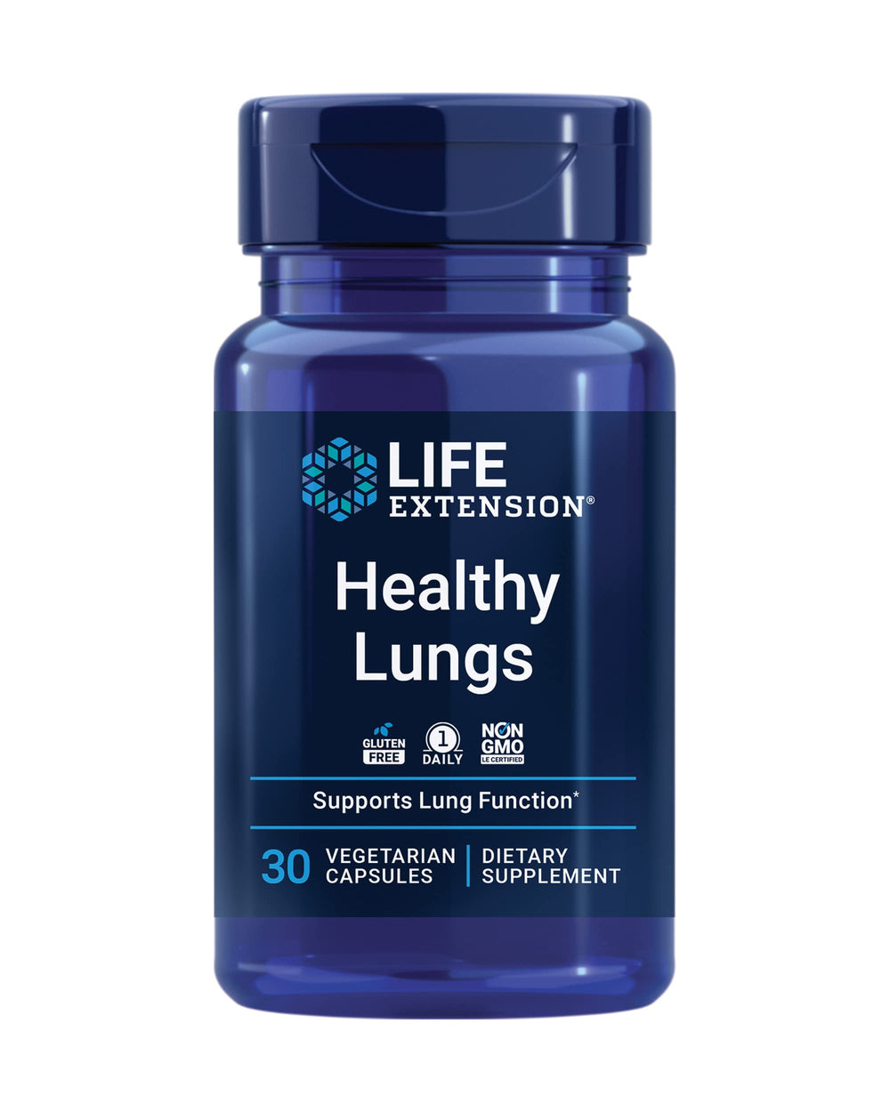 Life Extension Healthy Lungs bottle and capsules