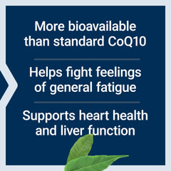 Graphic illustrating heart health benefits of CoQ10