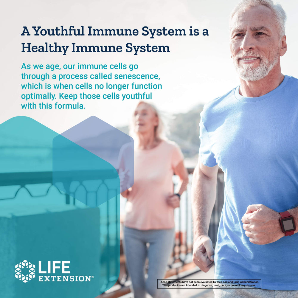 Supplement facts panel of the Life Extension Immune Senescence Formula