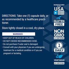 Life Extension Lactoferrin Caps USA manufacturing seal signals quality control.
