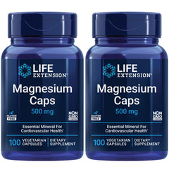 Life Extension Magnesium Caps 500 mg triple magnesium (oxide, citrate, succinate) capsules