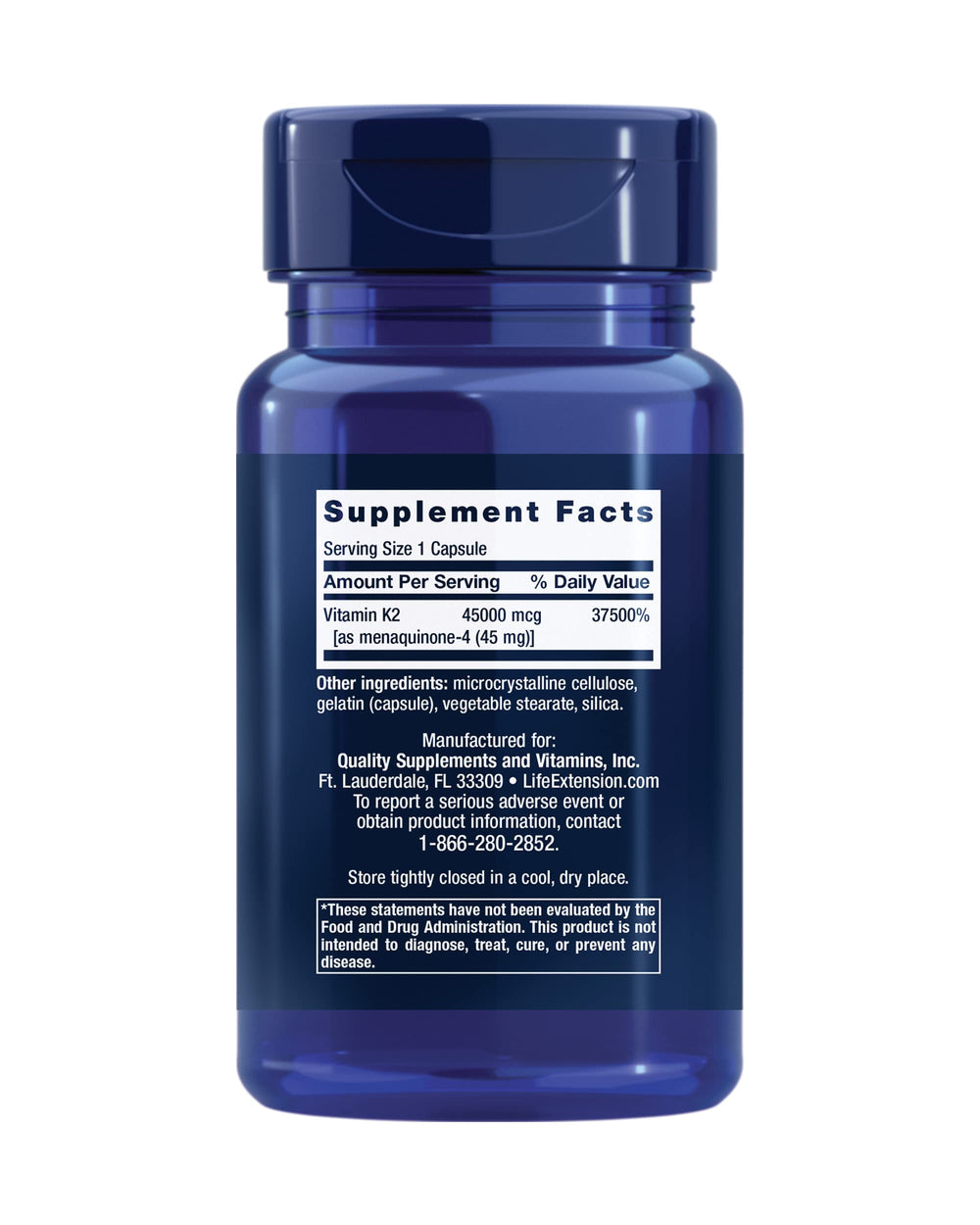 Close-up of Vitamin K2 capsules