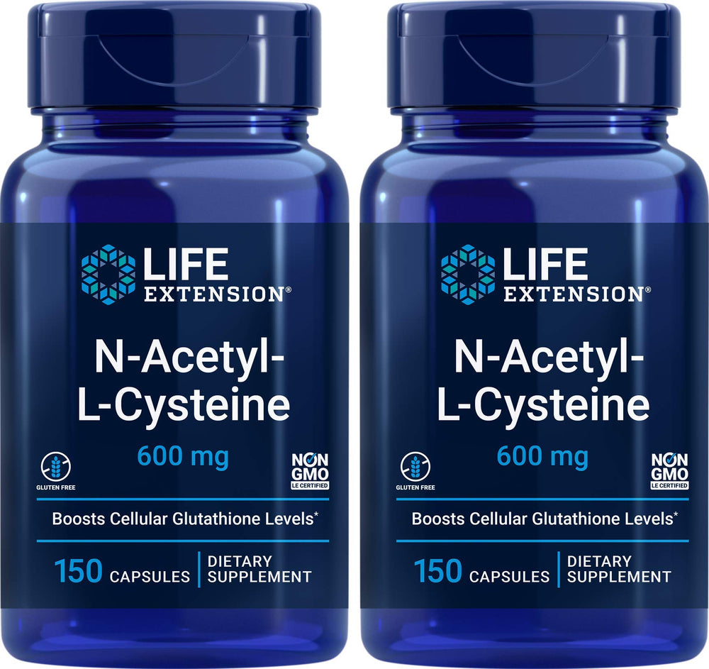 Life Extension NAC 600mg 150 capsules pack 2 front view