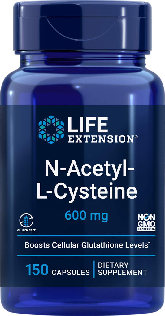 Life Extension N-Acetyl-L-Cysteine 600 mg 150 capsules bottle