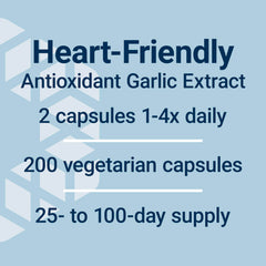 USA-made badge on Life Extension Optimized Garlic packaging