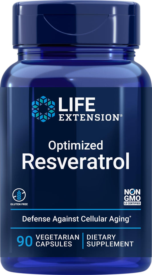 Life Extension Optimized Resveratrol hero image - 90 vegetarian capsules