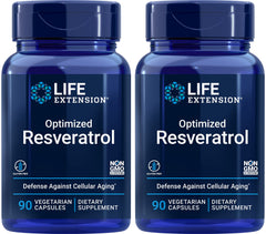 Life Extension Optimized Resveratrol bottle front view for a steady daily routine