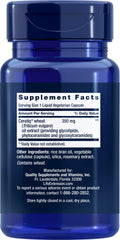 Life Extension Skin Restoring Ceramides capsules close-up for skin hydration potential.