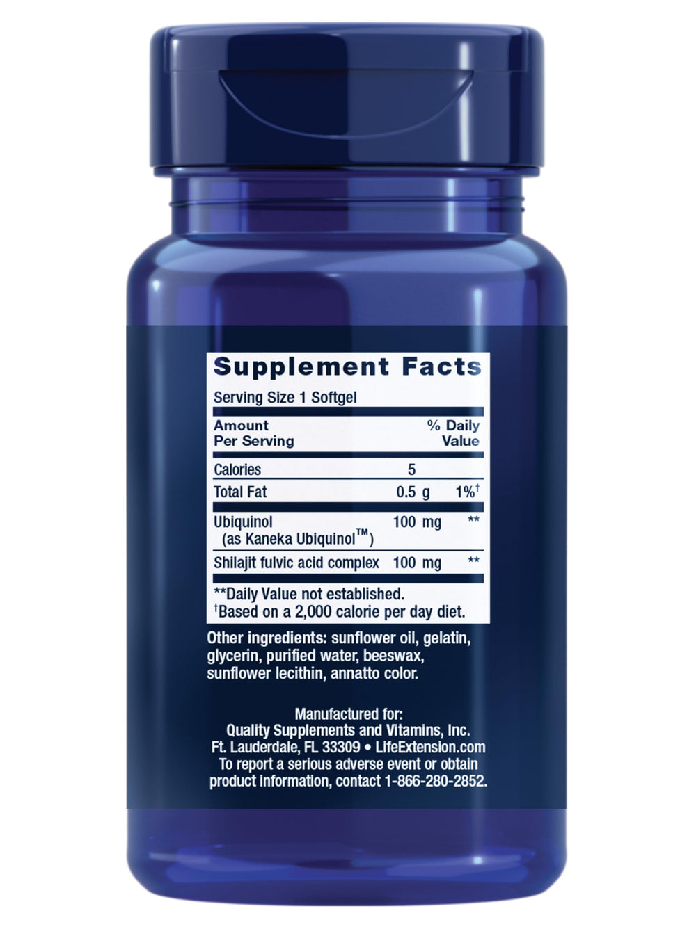 Front packaging of Life Extension CoQ10 supplement