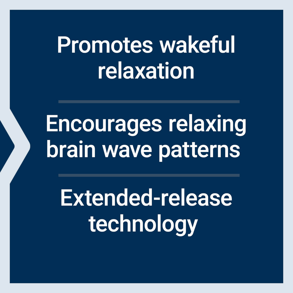 Graphic showing calming neurotransmitters promoted by L-theanine