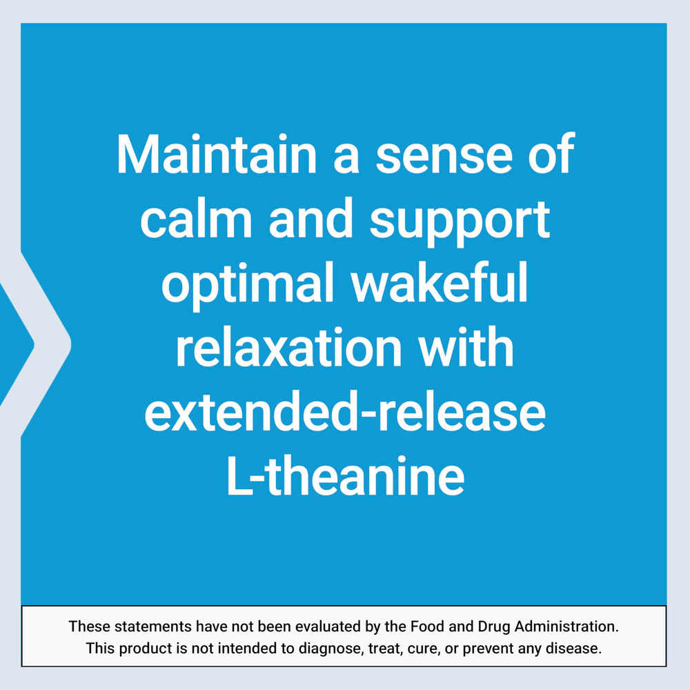 Brain wave visualization indicating wakeful relaxation with L-theanine