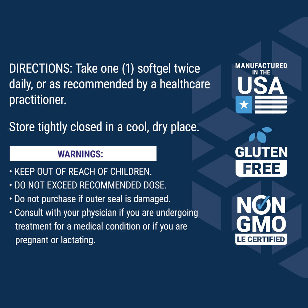 USA manufactured with Certificate of Analysis seal
