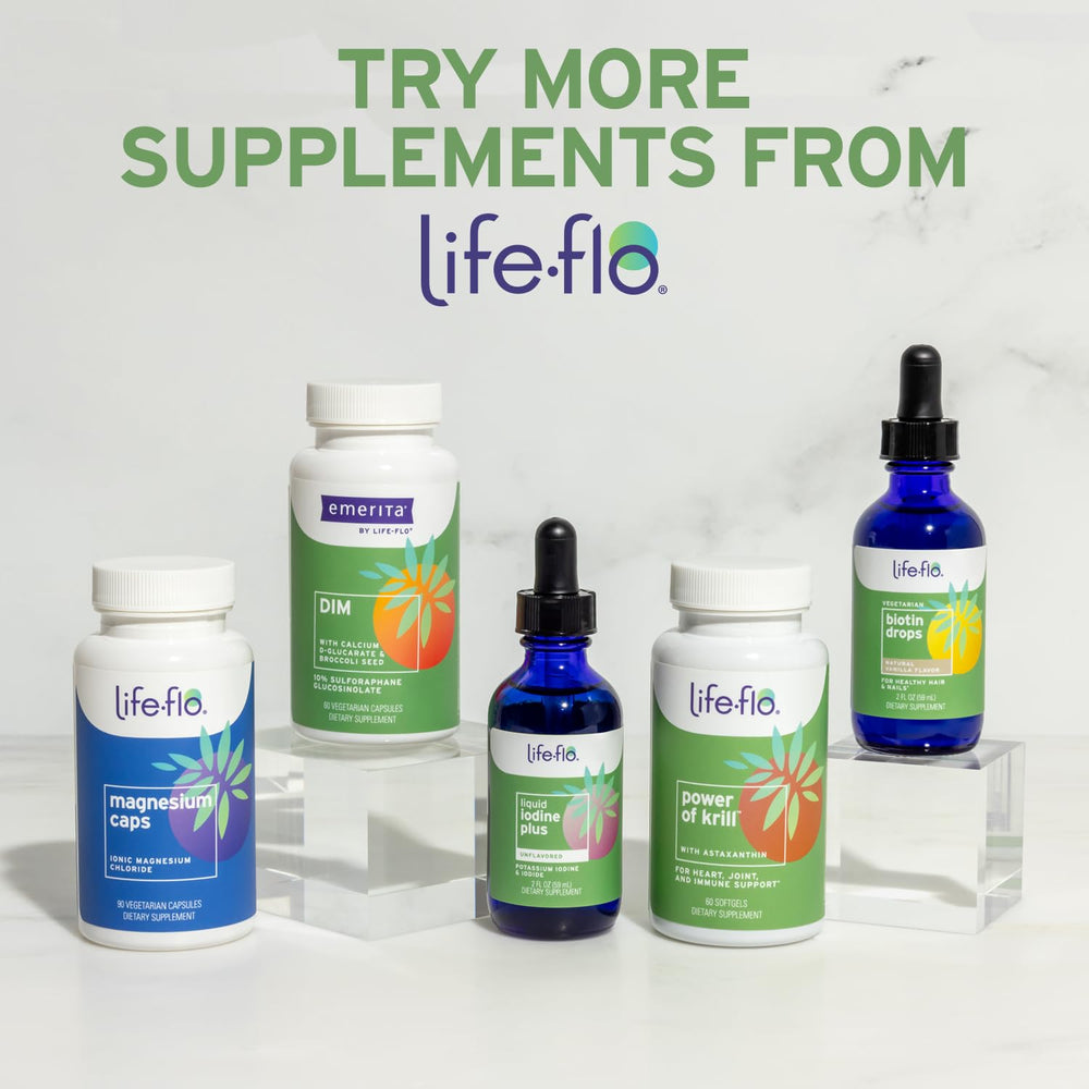 60-day money-back guarantee icon with Life-Flo branding
