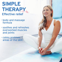 Hands massaging shoulder with Life-flo Magnesium Gel