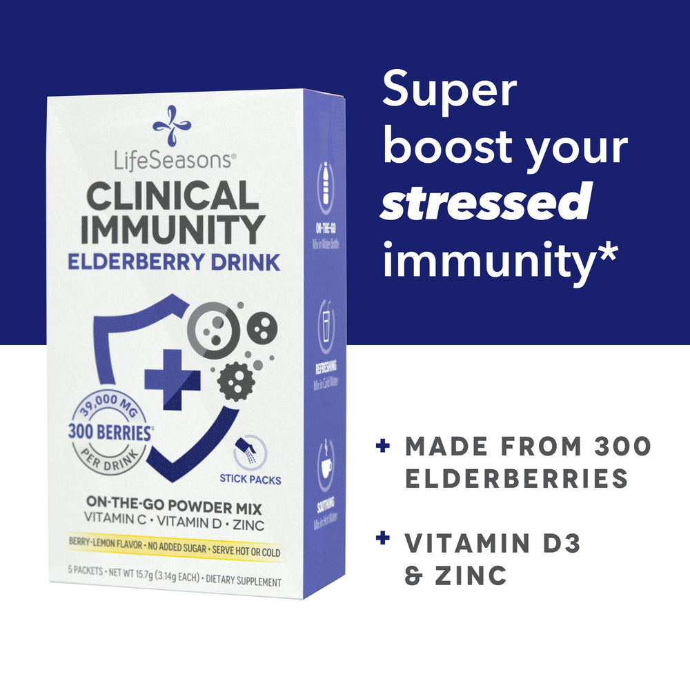 Vitamin C, D and zinc in LifeSeasons Immunity Drink Mix