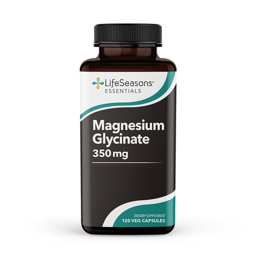 LifeSeasons Magnesium Glycinate 350mg bottle – 120 capsules