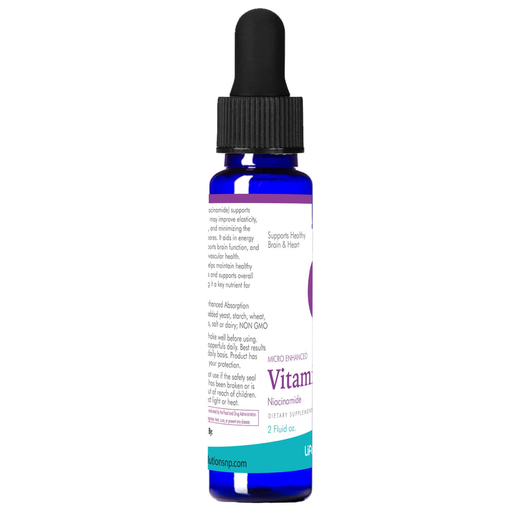 Product packaging and branding for Life Solutions Niacinamide