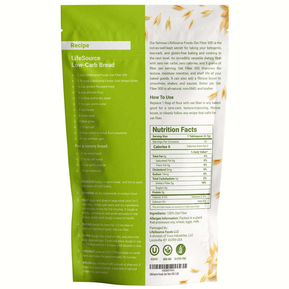 LifeSource Oat Fiber 500 1 lb resealable bag
