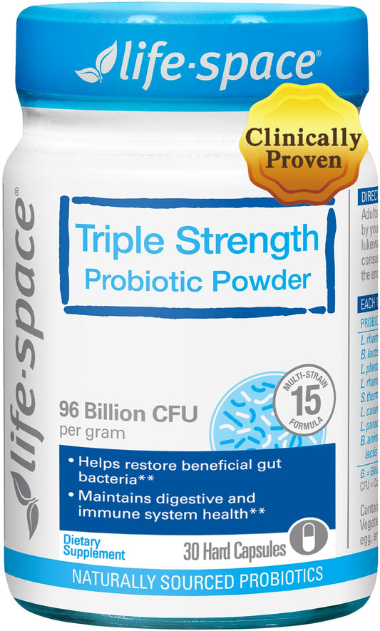 Life-Space probiotic bottle with 30 vegan capsules