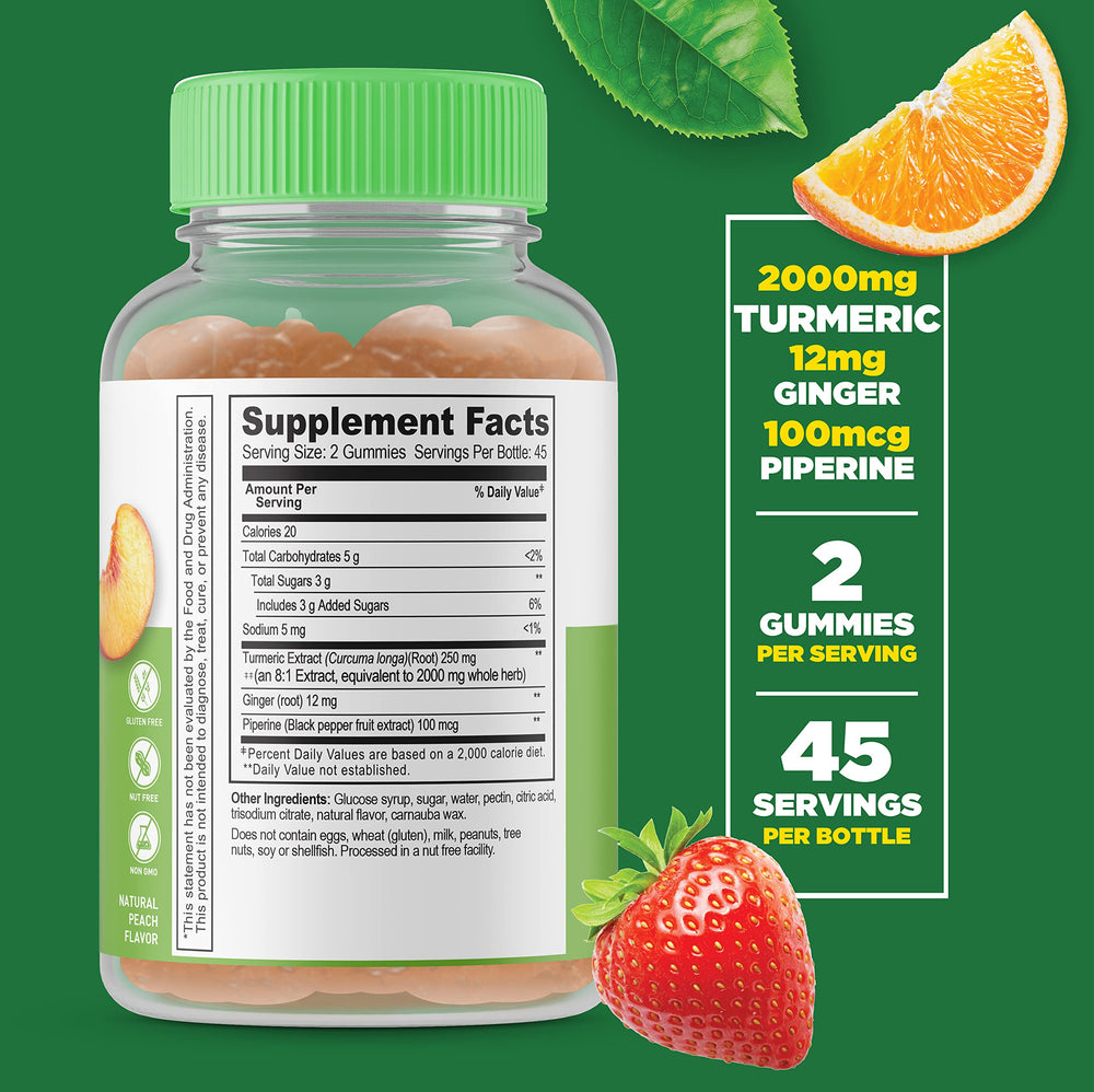 Lifeable gummy with black pepper extract, suggesting enhanced turmeric absorption.