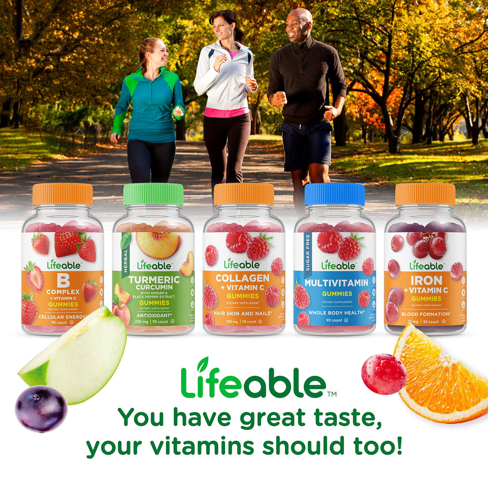 Lifeable Glucose Gummies pack containing 2 bottles