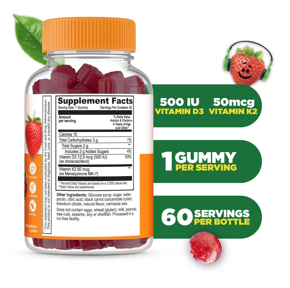 Close-up of Lifeable Kids D3 K2 Gummies texture