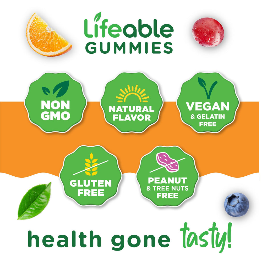 Ingredients panel for Lifeable Lutein and Zeaxanthin Gummies