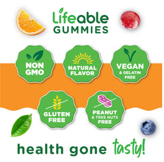 Ingredients panel for Lifeable Lutein and Zeaxanthin Gummies