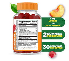 Product label for Lifeable Lutein and Zeaxanthin Gummies