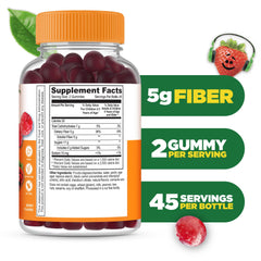 Berry flavored Lifeable Kids Fiber Gummies close-up