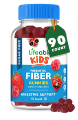 Berry flavored sugar-free prebiotic fiber gummies for kids - 90 count