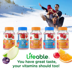 90 gummy bottle packaging for Lifeable Sugar Free Vitamin C gummies