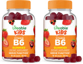 Front packaging of Lifeable Vitamin B6 Gummies for Kids – 60 gummies per bottle, pack of 2