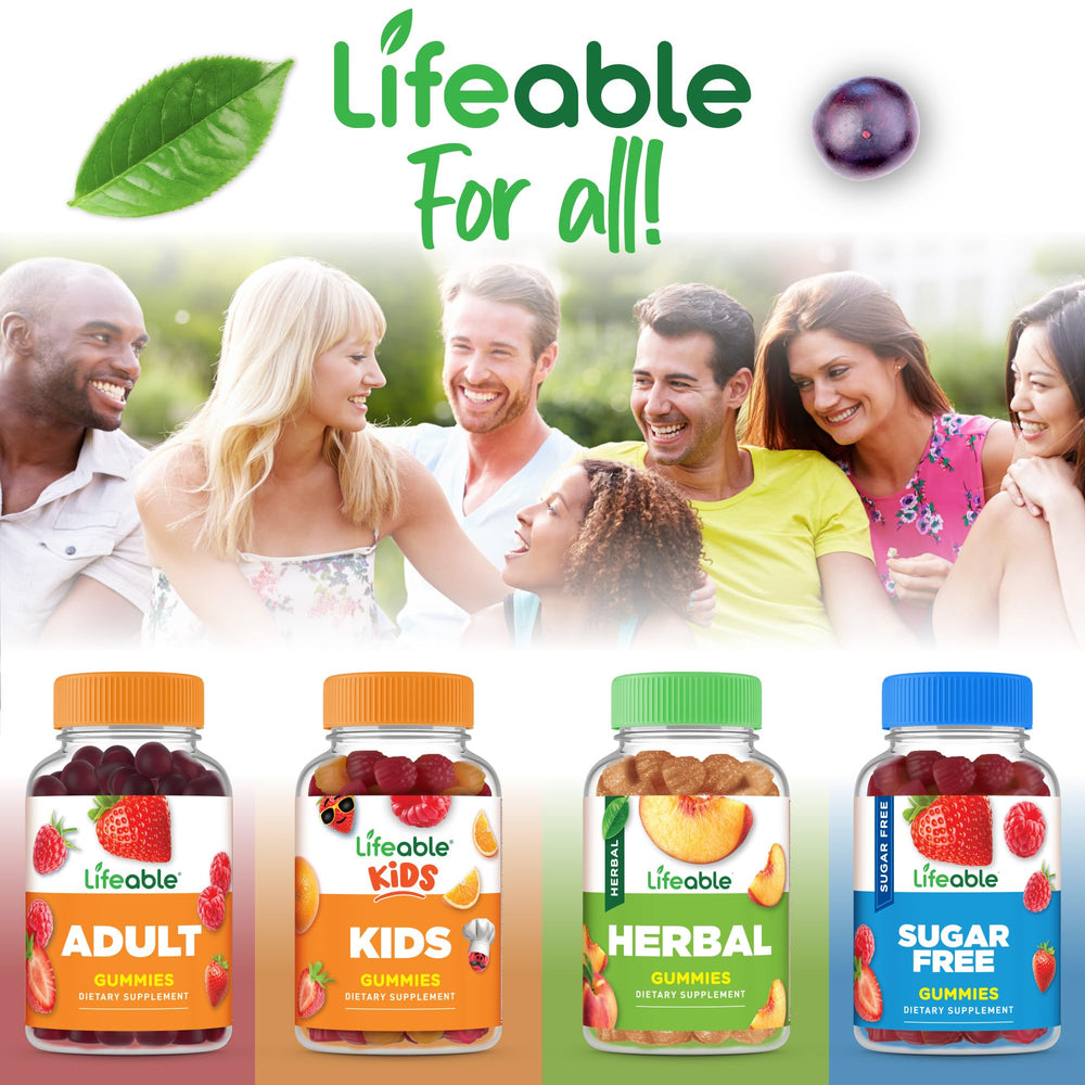 Nutritional facts for Lifeable Vitamin B6 Gummies