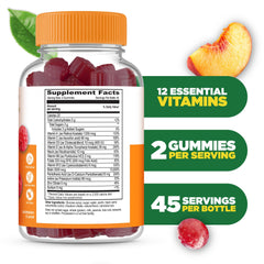 Close-up of raspberry-flavored Lifeable women's multivitamin gummy