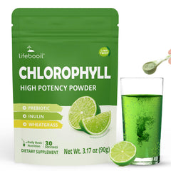 Lifebooil Chlorophyll Powder Lime Twist bottle